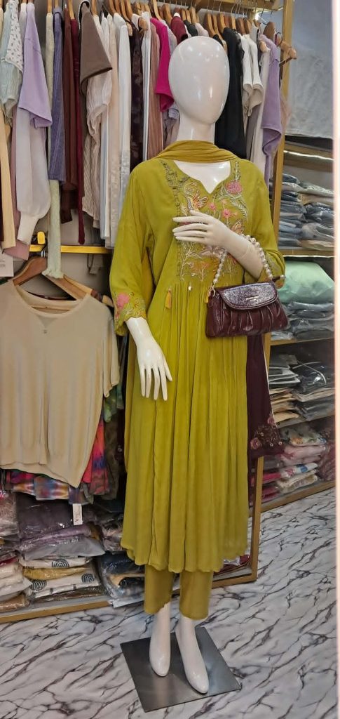 Lime Green Kurta Set | Chino Fabric Dry Clean